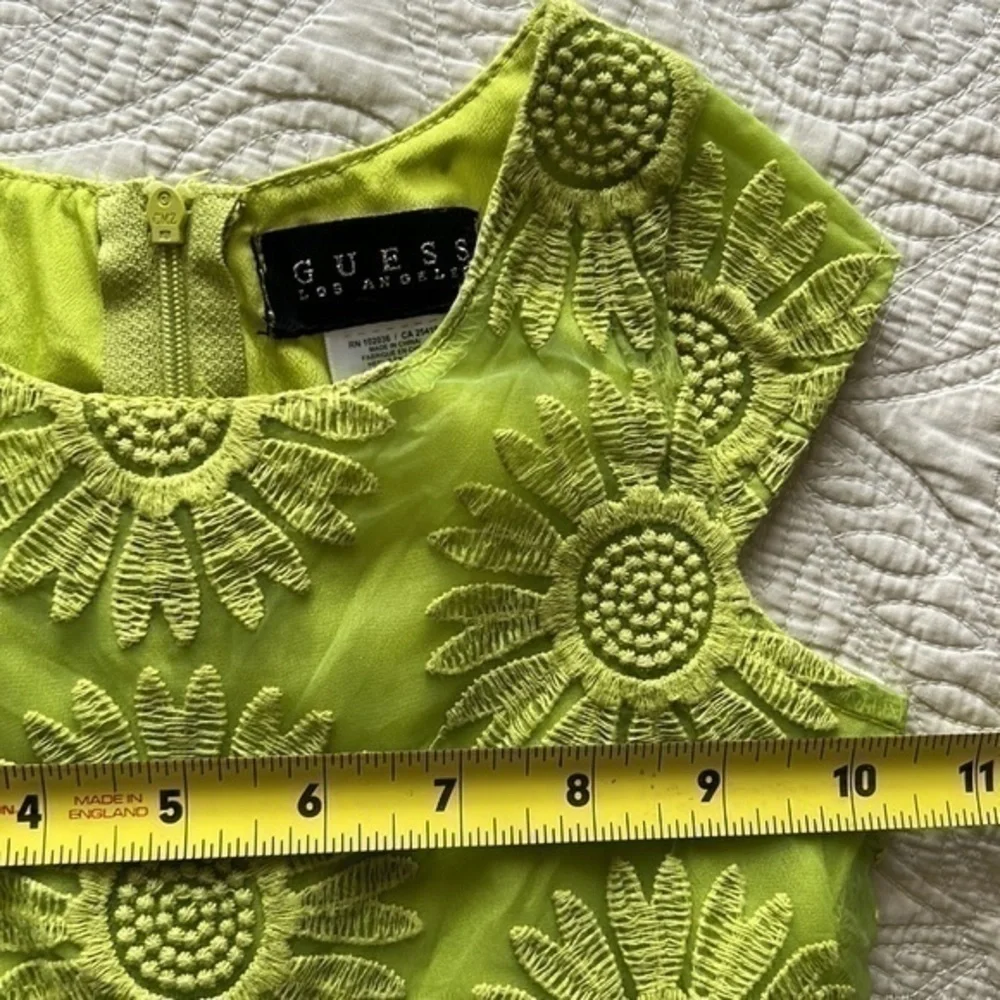 Guess Dress Embroidered Apple Green Size S/4